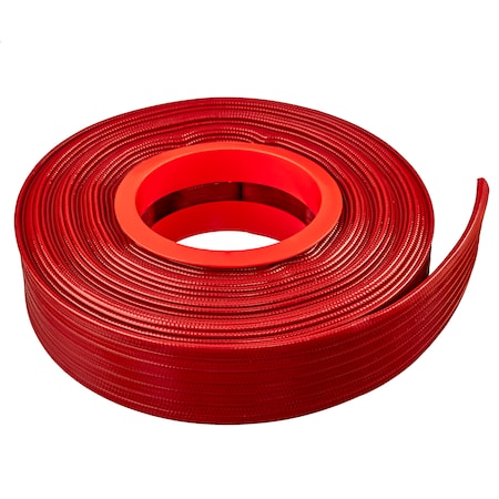 2x100Ft High Pressure Red Lay Flat Discharge And Backwash Hose